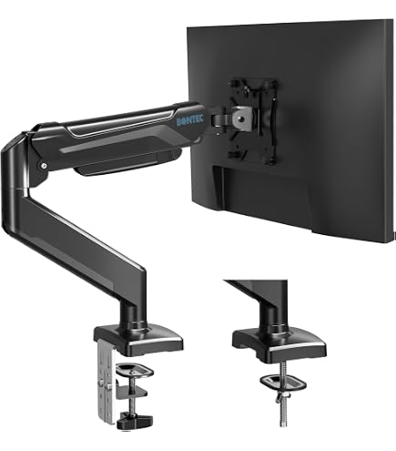 MOUNTUP Single Monitor Desk Mount, Adjustable Gas Spring Monitor Arm